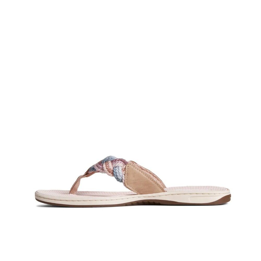 NIB Sperry Parrotfish Braided Sandal Flip Flop Thong Sandals, Flat Heel 6.5 - Picture 2 of 8
